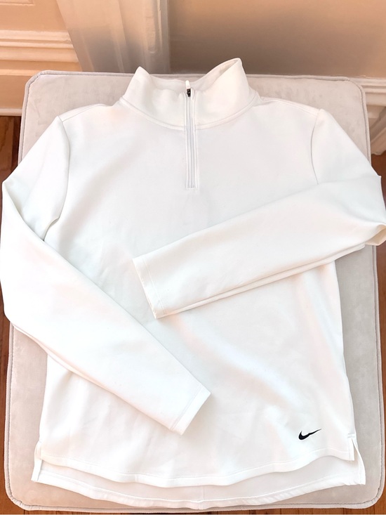 Nike Tops - Nike Women’s White Half-Zip Mock Neck Pullover Sweater